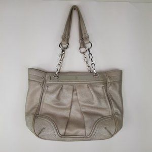 JLo Metallic Tan/Silver Chain Shoulder Handbag